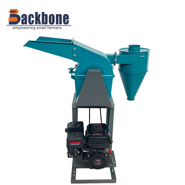 Backbone Machinery feed crusher and grinder grass feed processing machine  corn rice husk maize grinding machine hammer mill