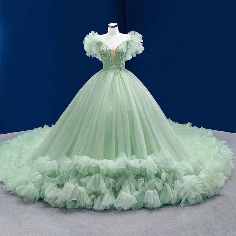 Jancember 222197 Luxury  Green Lace Elegant Ball Quinceanera Dresses For Women