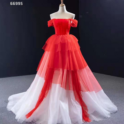 Jancember RSM66995 Dinner Lace Sexy Women Red Elegant Dresses Sexy Evening Dress Bridal Dress