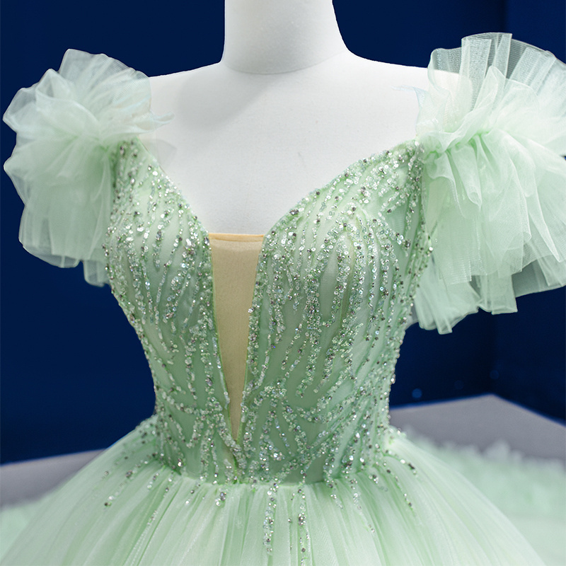 Jancember 222197 Luxury  Green Lace Elegant Ball Quinceanera Dresses For Women