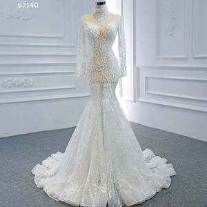 Jancember ARSM67140  White Wedding Gown Luxury Crystal Wedding Bridal Dress Ball Gown