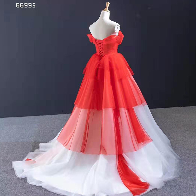 Jancember RSM66995 Dinner Lace Sexy Women Red Elegant Dresses Sexy Evening Dress Bridal Dress