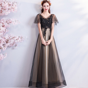 TS7118 Jancember black beautiful lady fashion new design normal party luxury bridesmaid girl formal sexy party dresses for women