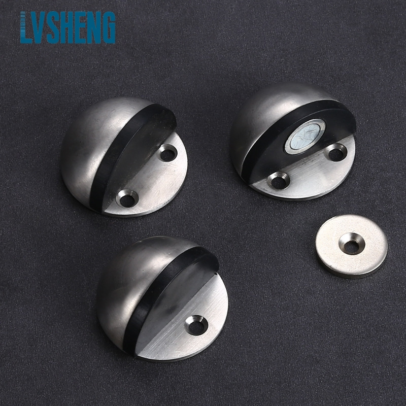 Factory Wholesale Stainless Steel 201/304 Hole Free Strong Magnetic Door Stopper buffer wall guard