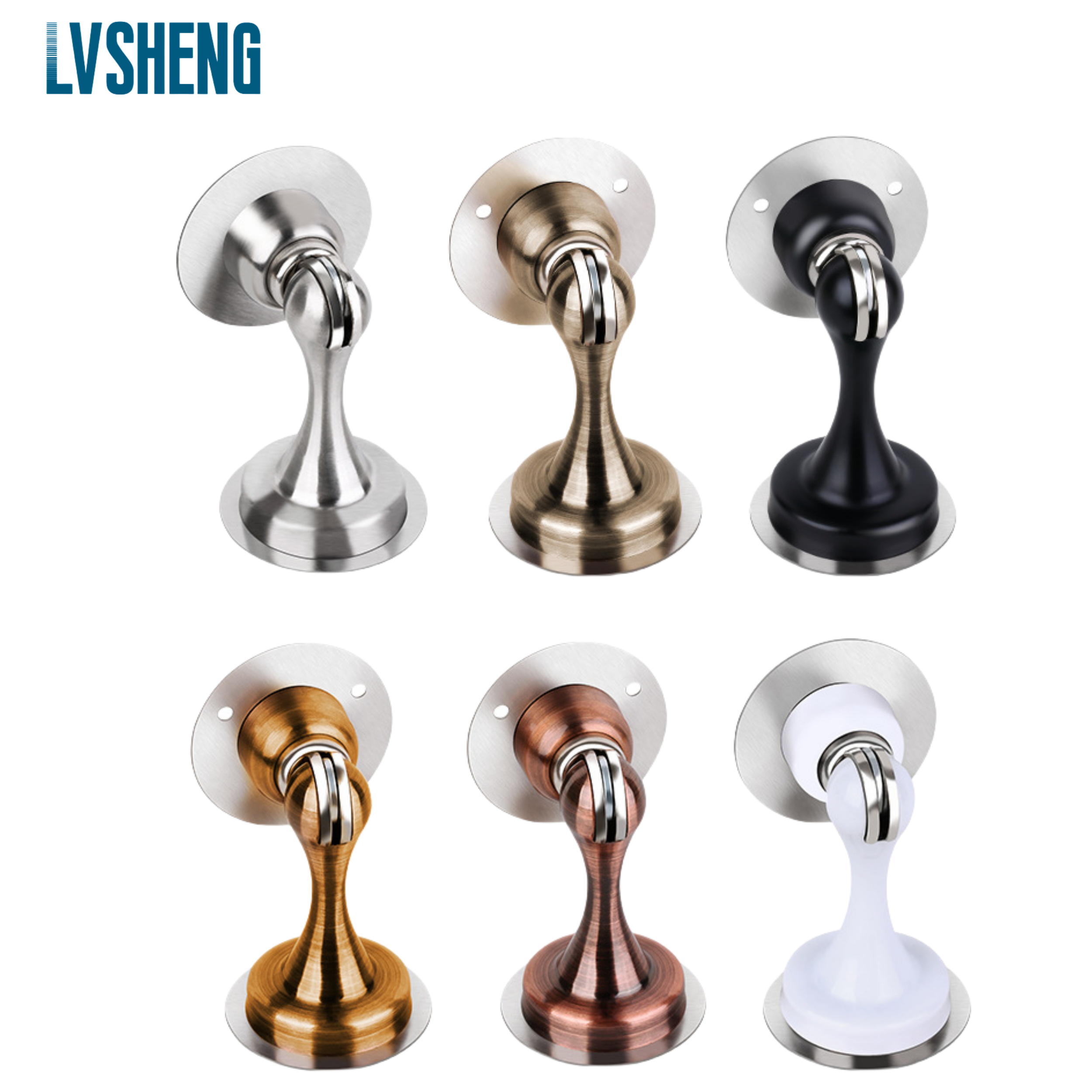 Stainless Steel Magnetic Door Stopper No Drilling Magnetic Door Stopper With 3m Double-sided Adhesive Tape