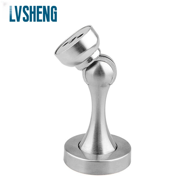 High Quality With Screws Door stopper furniture Hardware Stainless Steel Not Rubber Magnetic Door Stopper For bedroom