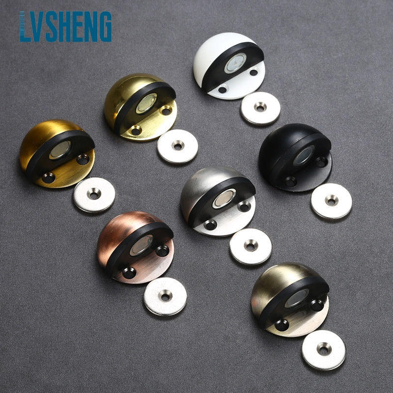 Factory Wholesale Stainless Steel 201/304 Hole Free Strong Magnetic Door Stopper buffer wall guard