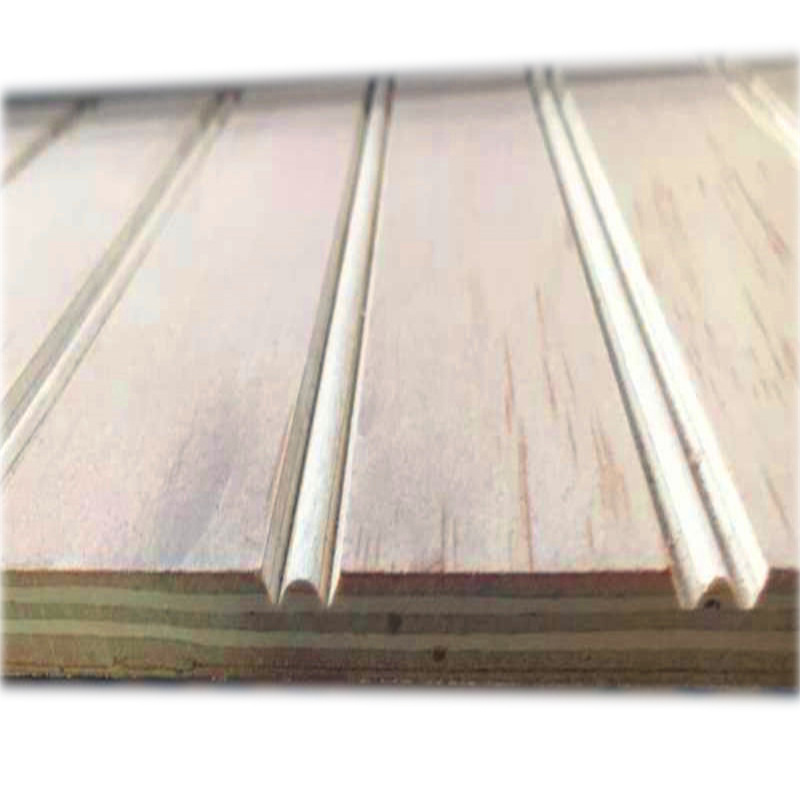 v ply poplar core pine face veneer V-Grooved Plywood 9mm slot plank sheets