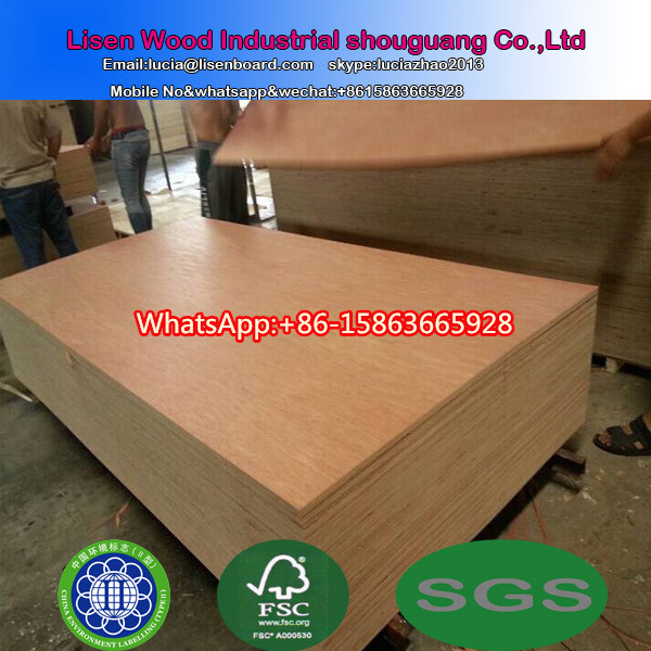 Okoume/bintangor playwood red color 4x8 packing plywood laminated wood for sale