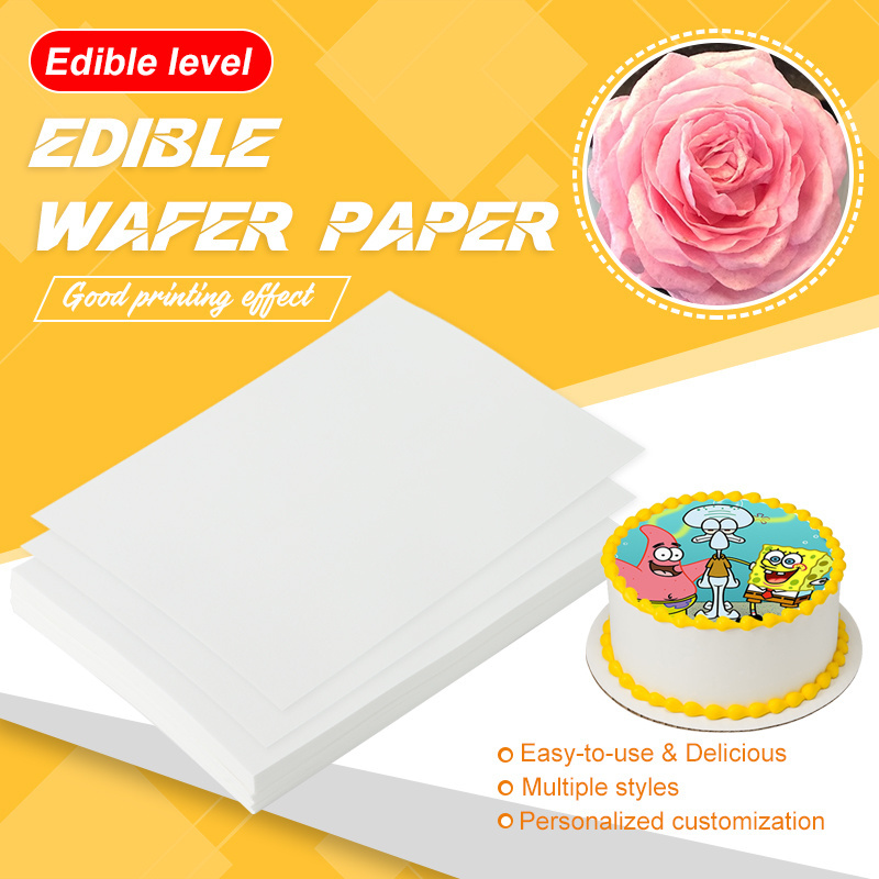 Customized Printing Edible Paper edible wafer paper A4 size eatable wafer paper for cake