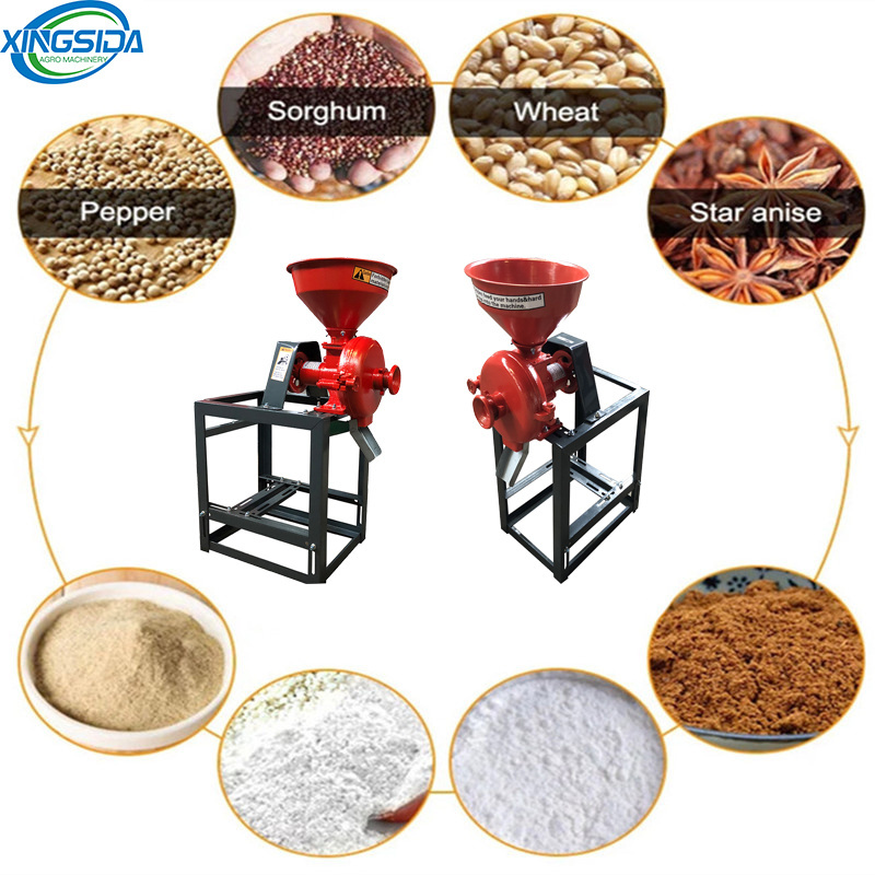 High quality domestic corn wheat and soybean spices grinding machine flour mill machinery