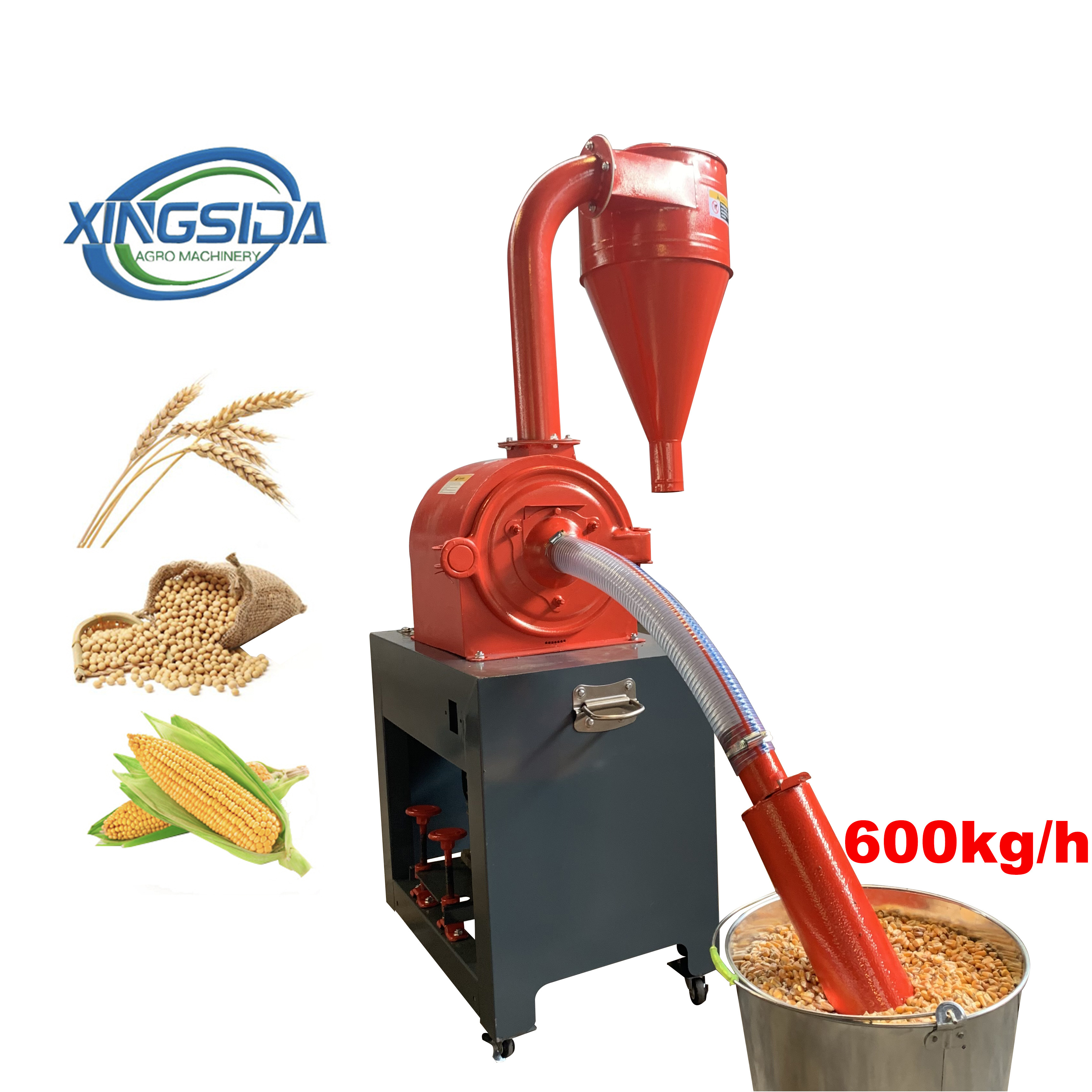 Low price 600kg/h electric corn flour milling machine grain mill