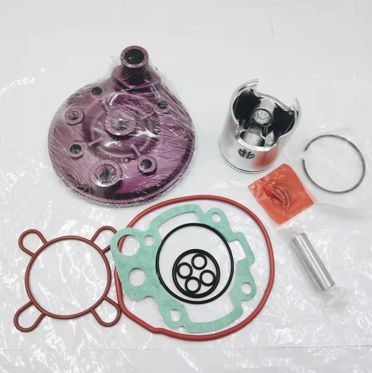 49mm Big Bore 70cc Cylinder Kit AM6 for motorcycle engine parts with Cylinder Block Piston Rings Gasket Kit