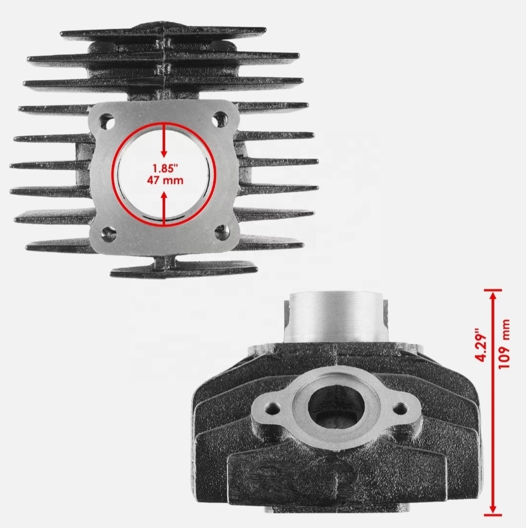 Top end 80cc Cylinder for 1983-2006 Yamaha Y-Zinger  PW80 Dirt Bike Y-Zinger Big Wheel BW80