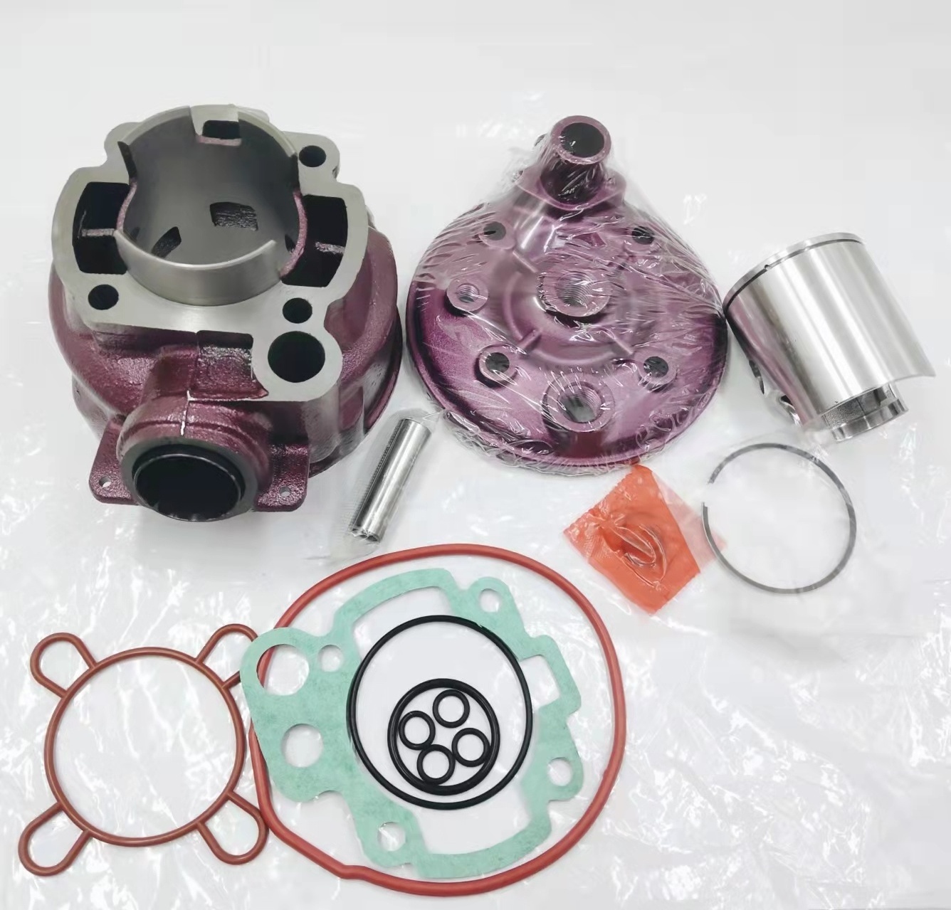 49mm Big Bore 70cc Cylinder Kit AM6 for motorcycle engine parts with Cylinder Block Piston Rings Gasket Kit