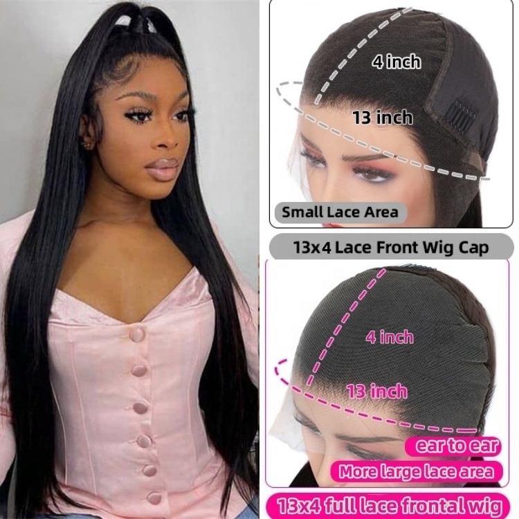 Cheap Wholesale Wigs Raw Virgin Natural Human Hair Lace Front Wigs For Black Women Pre Pluck Hd Lace Frontal Wigs Human Hair