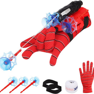 Funny Toy Kids Cosplay Superhero Spider Man Launcher Glove Wrist Set Web String Shooter