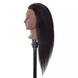 100% Real Hair Mannequin Training Head With Human Hair Cosmetology Doll Head Manikin Practice Head Hairdresser