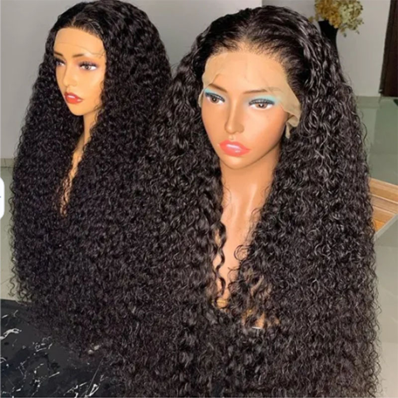 Wholesale Brazilian 13x6 HD Human Hair Transparent Lace Front Wig for Black Women, Deep Wave 13*4 HD Swiss Lace Frontal Wigs