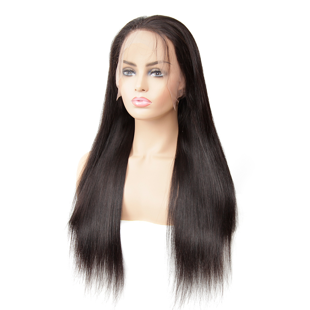 Silky Straight Unprocessed Brazilian Human Hair Full Lace Wig, Buy Human Hair Wigs Online Asian Women  Wigs with Baby hair