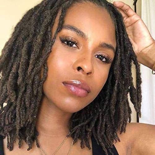 Lsybeauty 100% Dread Lock Braid Afro Dreadlocks Extension Human Hair - 20'' Natural 12'' Customized Brazilian Hair 8A 10A 12A