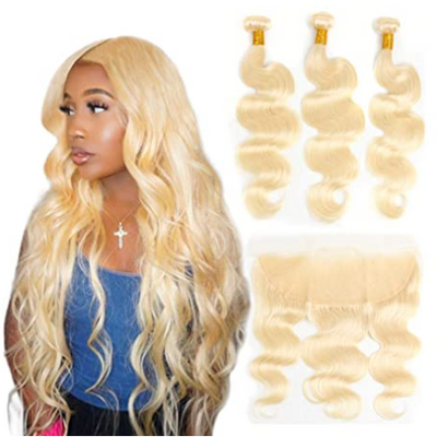 Raw indian hair bulk unprocessed virgin human hair bundles 613 Body Wave cuticle aligned double drawn human hair vendors