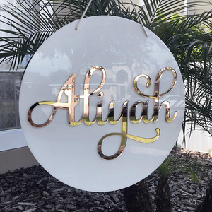 Custom acrylic letter names shop board signs mirror acrylic blanks   door sign baby name sign wall decoration