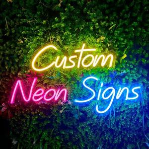 Dropshipping neon sign custom led neon light shop name letters logo outdoor neon wall hanging signs for business