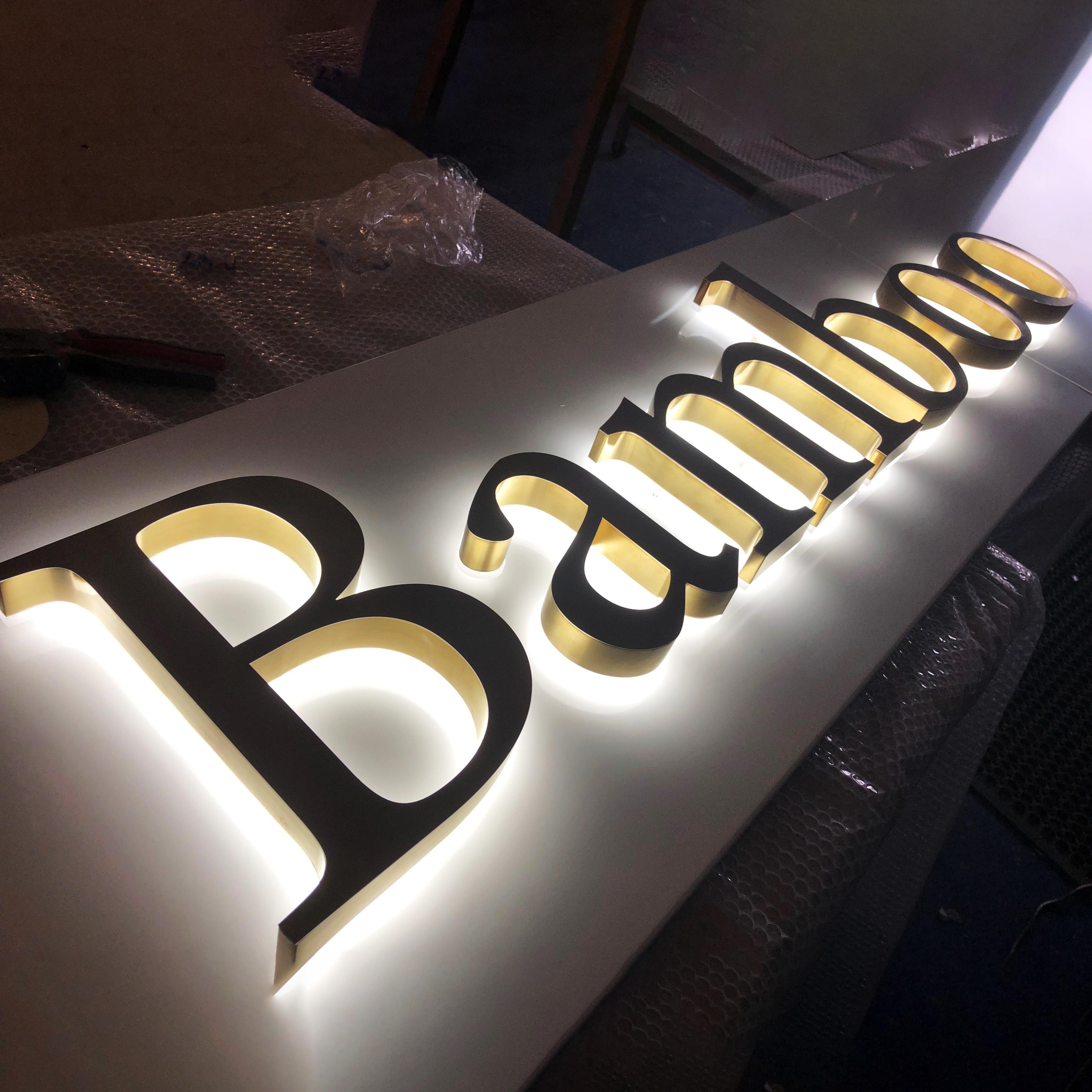 Custom led channel letter 3d barber shop signage aluminium sign  light up address numbers door digital  board