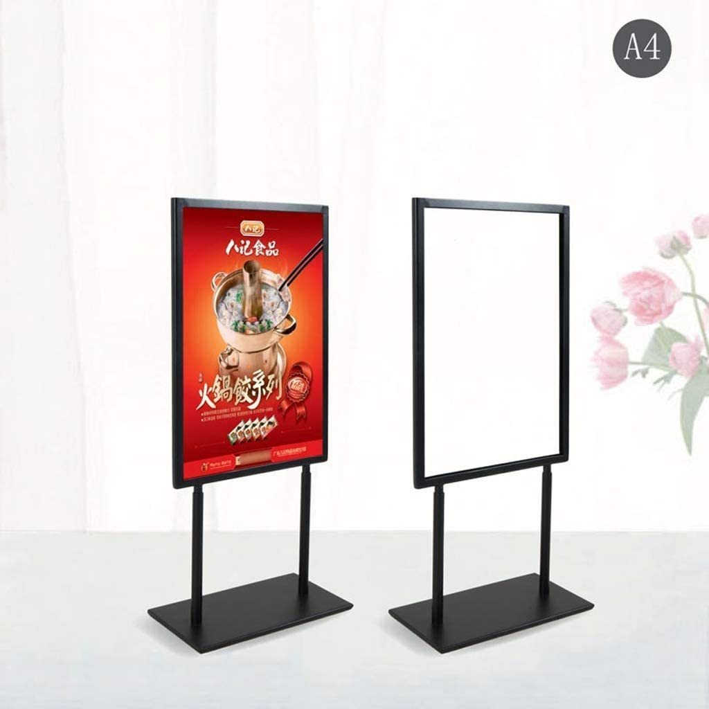 Hot Selling factory supply Menu square base A3 A4 Floor food paper holder Stand Adjustable KT poster tripod frame stand display