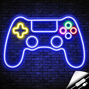 Gamer Game Controller Gamepad Shaped LED Gaming Neon Sign for Teen Boy Room USB Powered Gamer Gifts