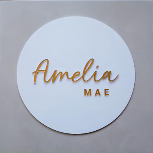 Custom acrylic letter names shop board signs mirror acrylic blanks   door sign baby name sign wall decoration