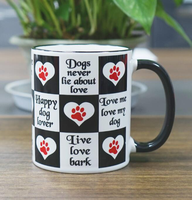 2022 Best Selling Sublimation Color Mug Handle Color Sublimation Mug Custom Design  Colorful Mug