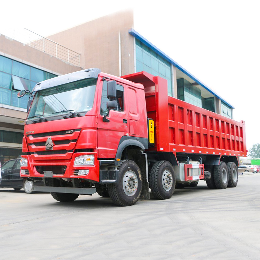 Heavy Duty Howo Dumper Trucks Used 8x4 12 Wheel Tires Sinotruk 375 Used Dump Truck For Sale