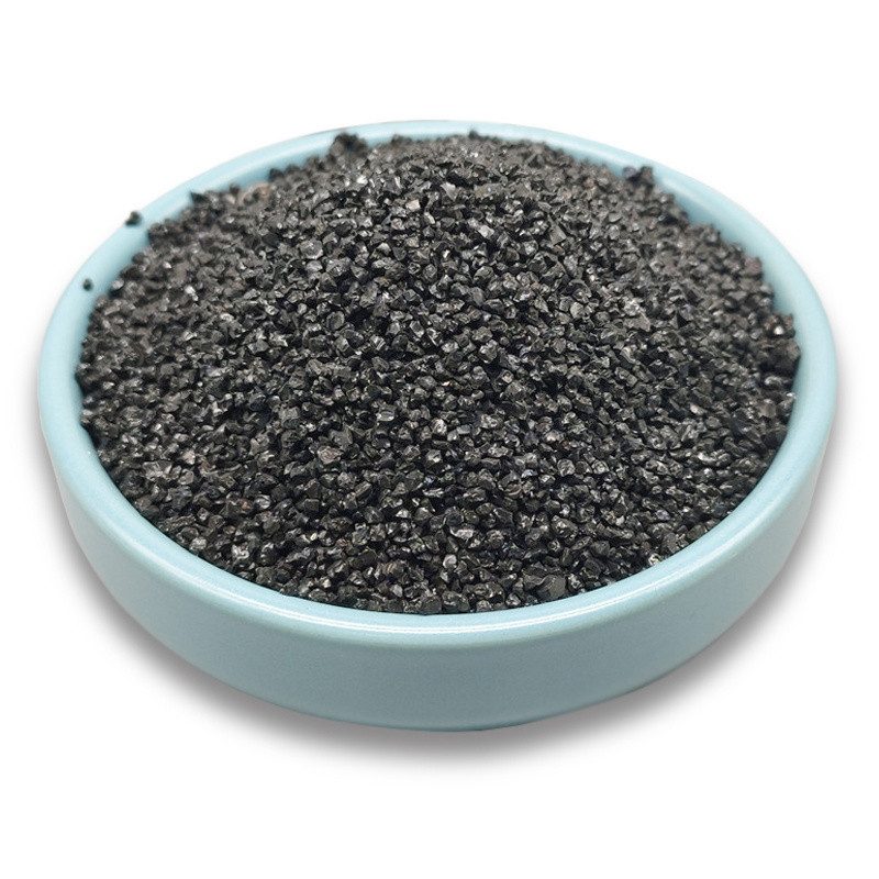 Black sand gravel aquarium fish tank with black sand