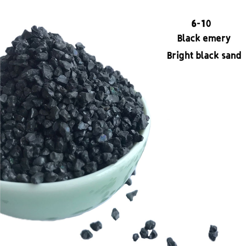 Sand blasting rust removal emery wear resistant floor aggregate artificial stone pc brick with black sand