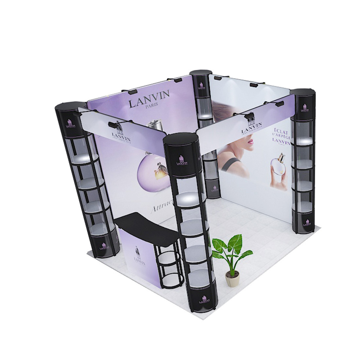 High Quality Portable Modular Exhibition Booth Fair Stand 3x3 10x10 Trade Show Booth Equipment