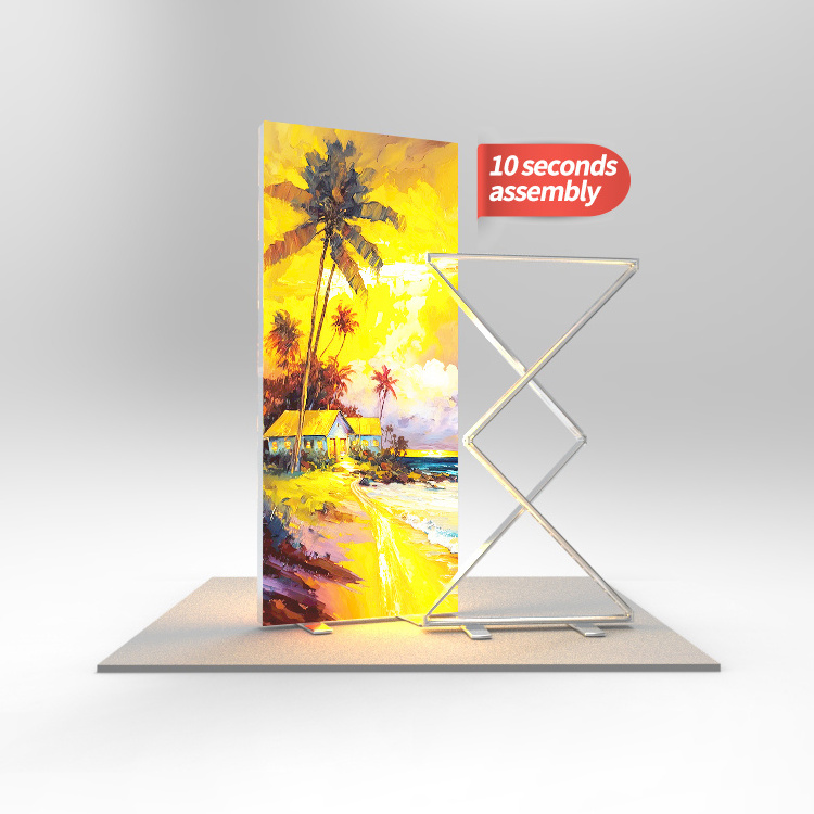 Lingtong Aluminum Frame High Resolution Seg Fabric 10s Assembly Textile Led Advertising Collapsible Light Box Foldable Light Box