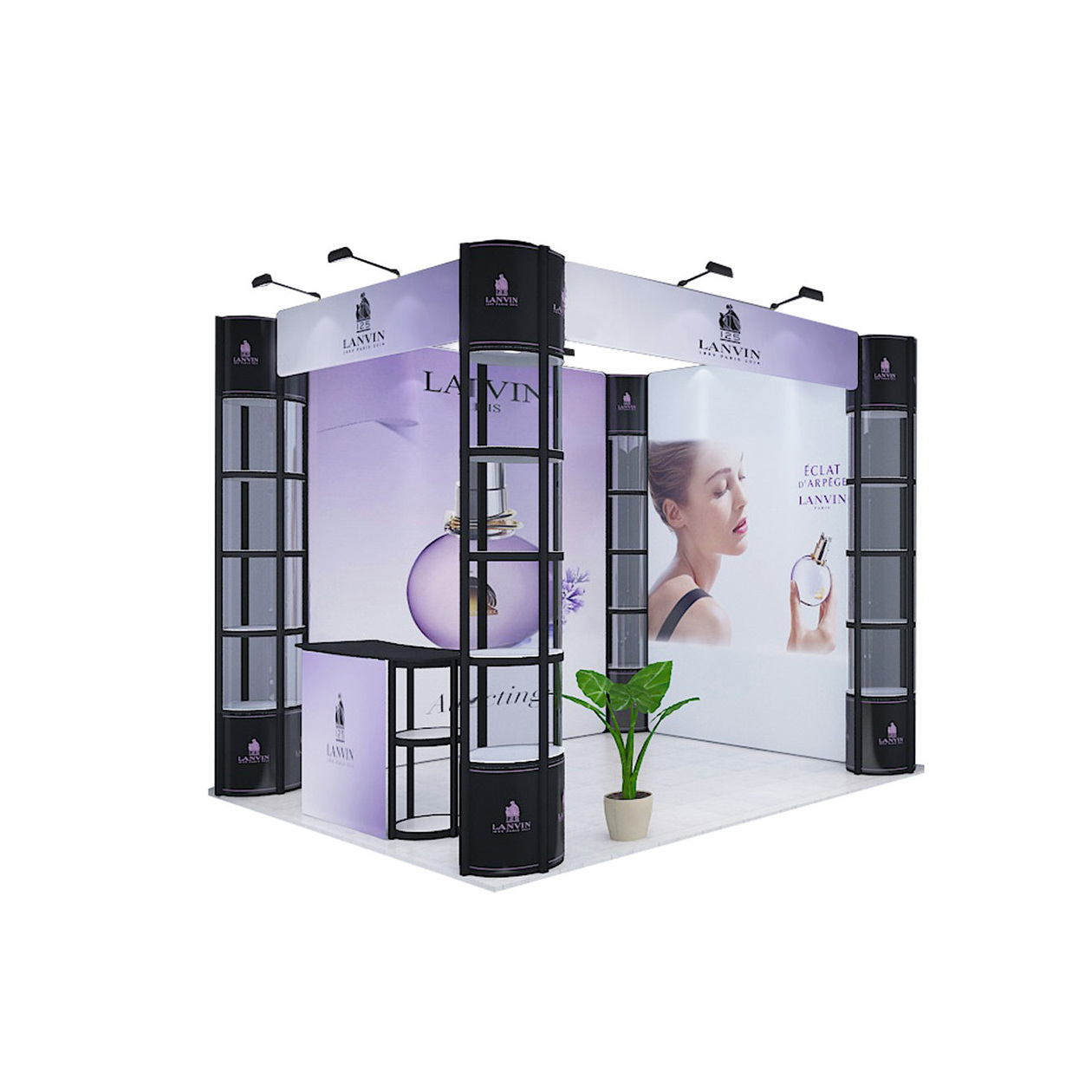 High Quality Portable Modular Exhibition Booth Fair Stand 3x3 10x10 Trade Show Booth Equipment