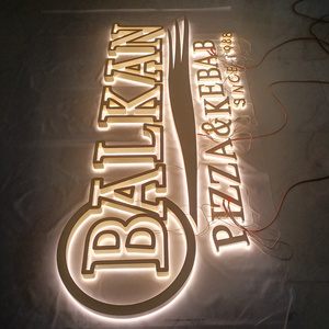 Signboard outdoor Indoor led illuminated sign for Mall Retail Office Company Restaurant Hospitality Metal Signs electronic signs