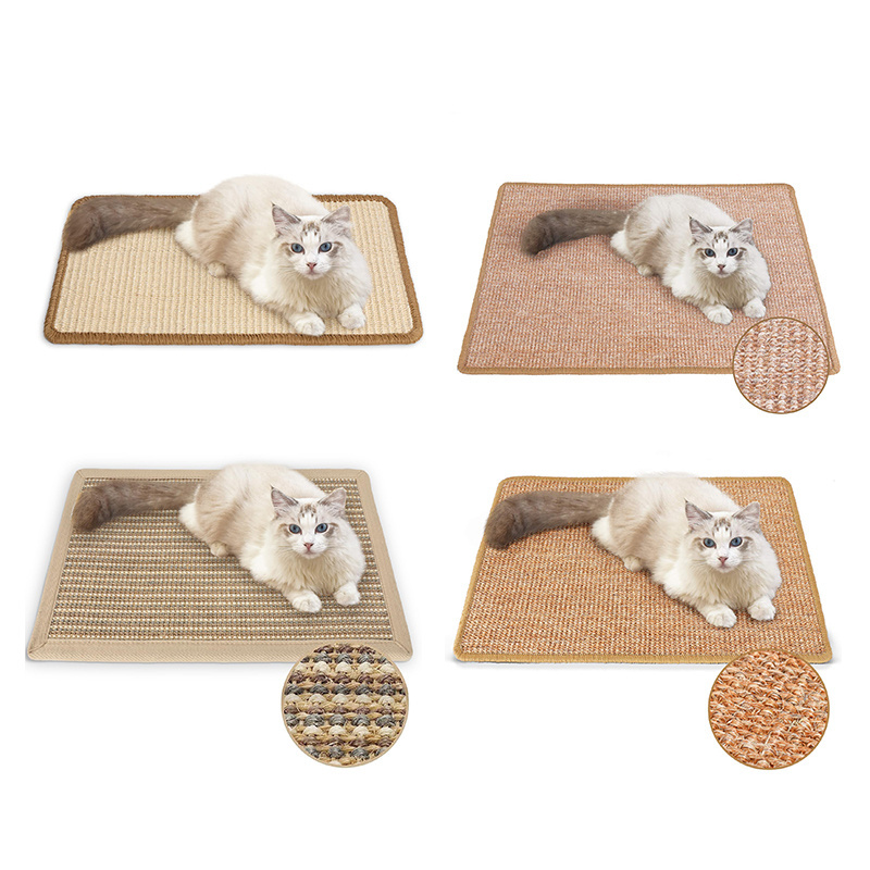 Wholesale of sisal mat  large-sized claw grinding tool sofa protective mat wear-resistant and non shavings cat scratch board