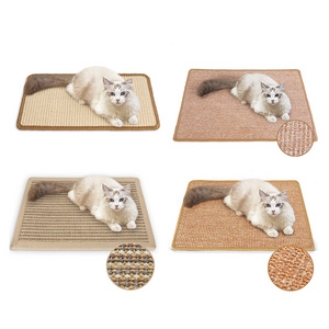 Wholesale of sisal mat  large-sized claw grinding tool sofa protective mat wear-resistant and non shavings cat scratch board