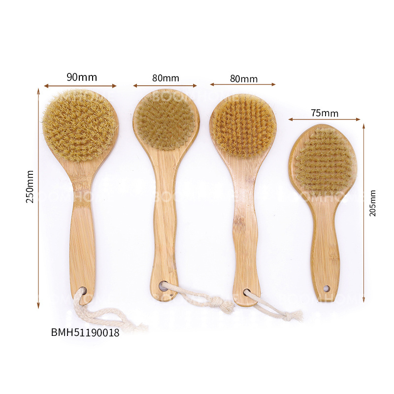 sisal body brushes wholesale back spa OEM  with boar bristle hair Bath Brush,Wood shower foot massager scrubber brush cleaner