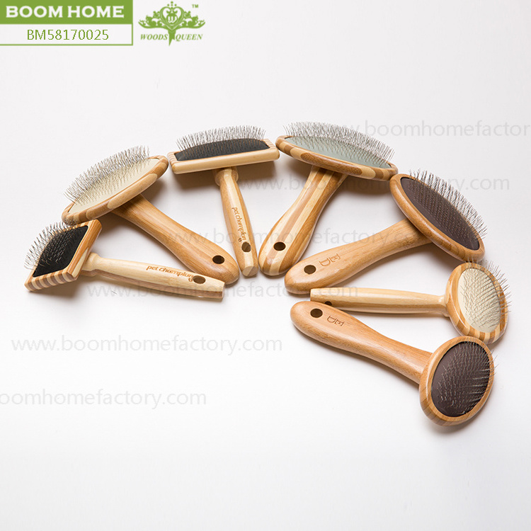 dog brush set grooming pet comb set bamboo pet brush kit remove pet hair dog  brush cat massage sets