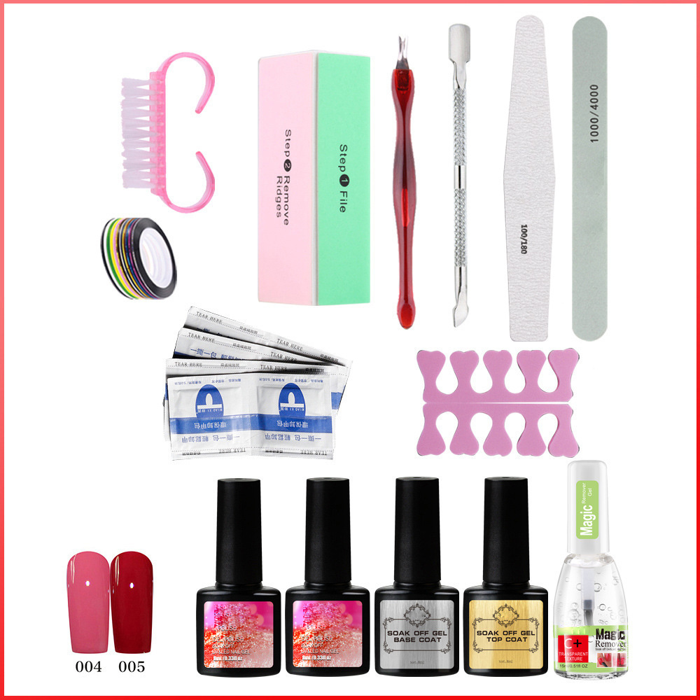 Beauty Professional Gel Nail Polish Kit Manicure Tools Set Nail Kit with 36W UV Lamp