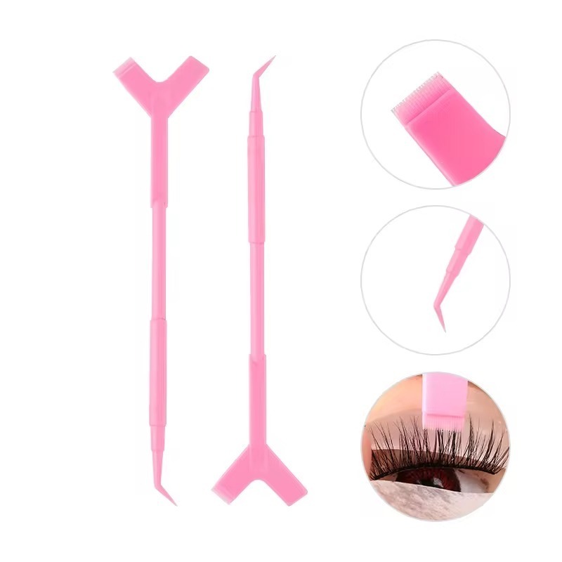 2023 Hotselling Plastic Eyelash Perming Stick Tool False Eyelash Tweezers With Hot Glue Spoon Lash Lifting Curler Applicator