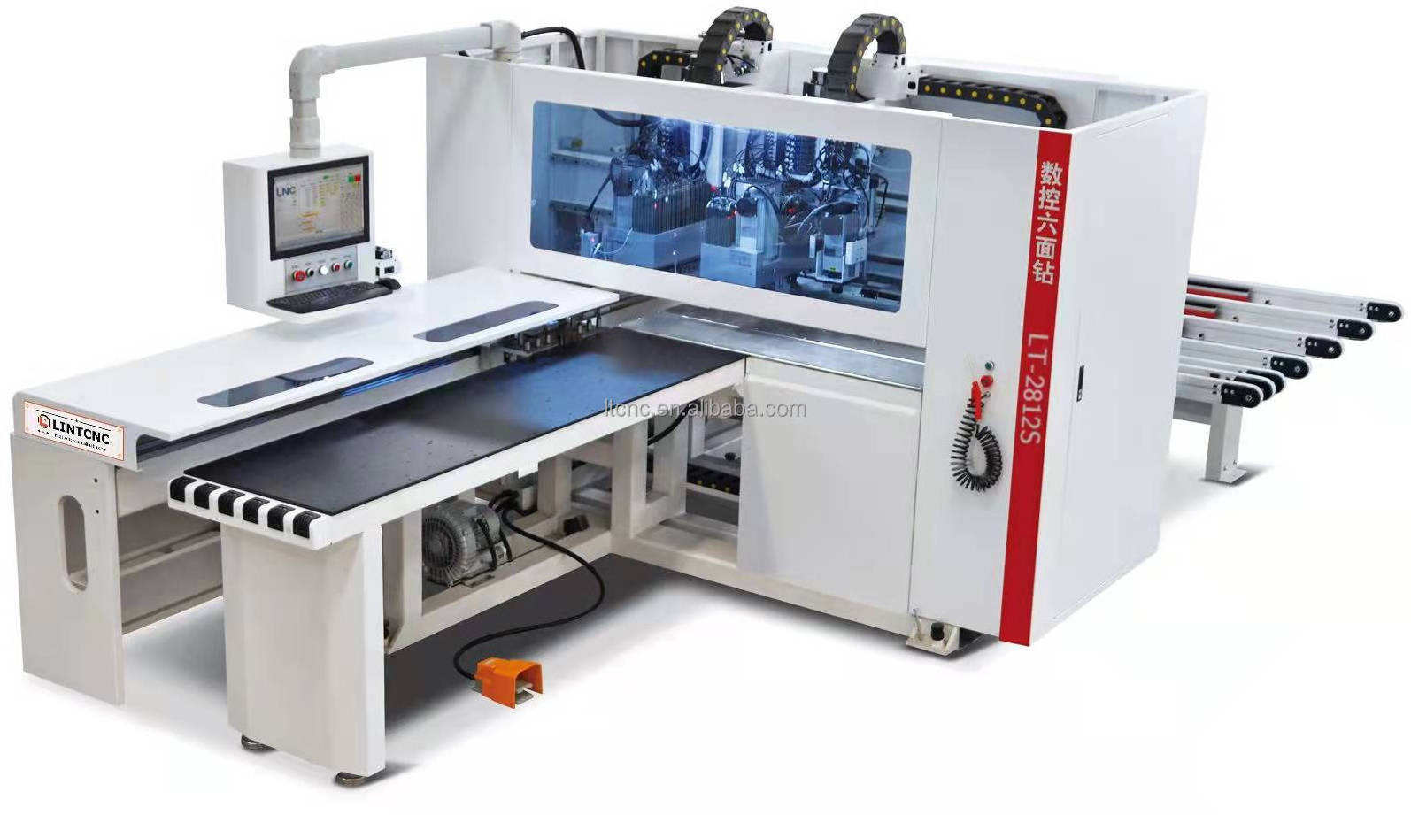 Fast speed Automatic Multi Spindle Head 6 Side CNC Wood Drilling Machine For wood panel furniture