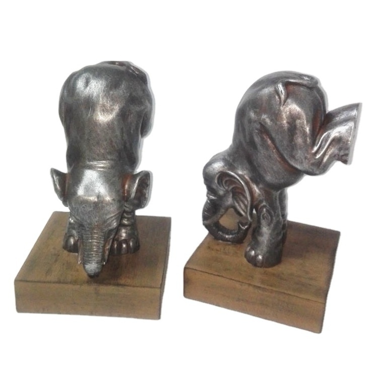 cheap custom made elephant figurine bookend children funny bookends