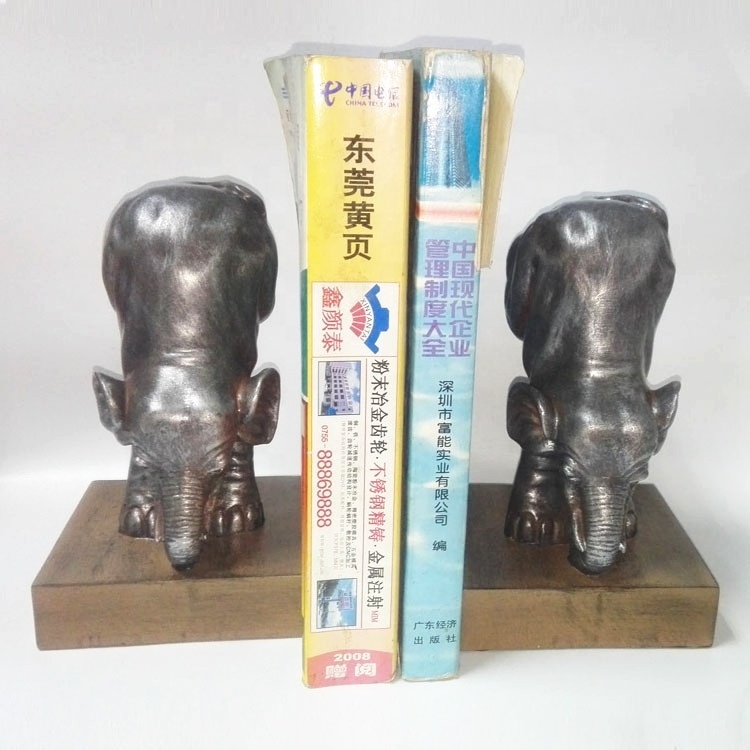 cheap custom made elephant figurine bookend children funny bookends