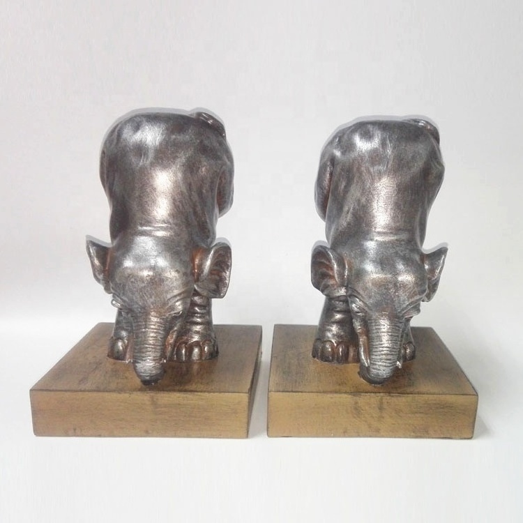 cheap custom made elephant figurine bookend children funny bookends